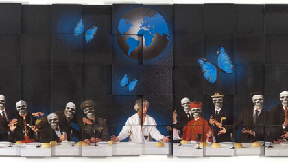 Marco Veronese,The Bill. 200x480, mix  media