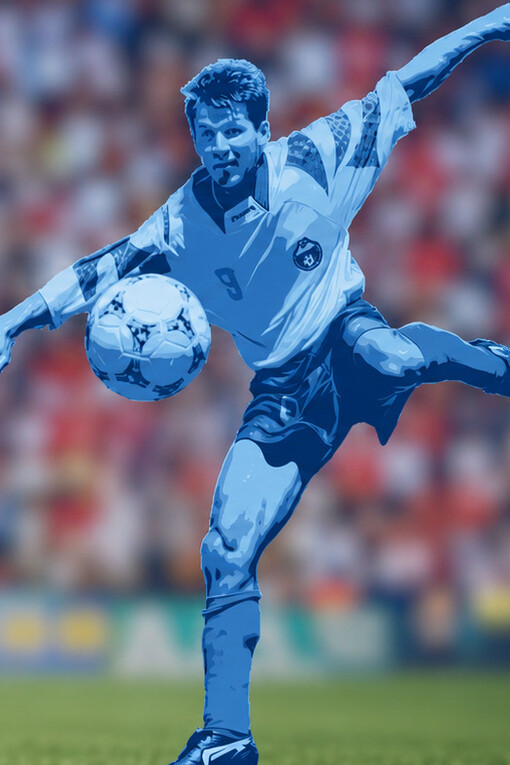  Oleg Salenko spielte danach nie wieder bei einer Fußball-Weltmeisterschaft. Bild: Oleg Salenko während der Fußball Weltmeisterschaft 1994