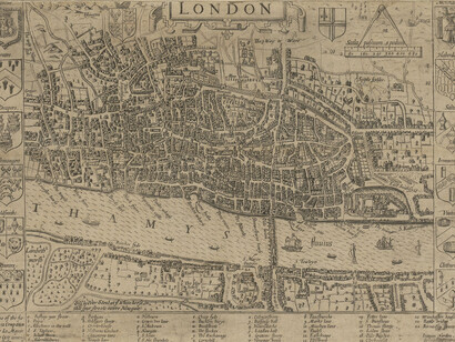 Mappa di Londinium nel 1593
