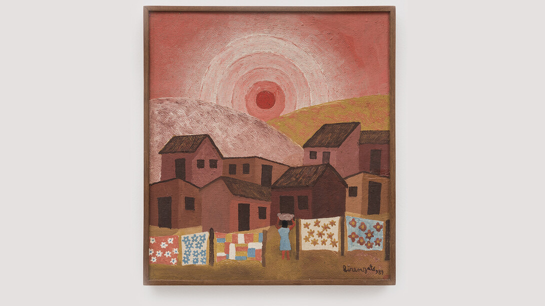 Amadeo Luciano Lorenzato 
Pôr do Sol 
1989 
Oil on hardboard
Courtesy David Zwirner

