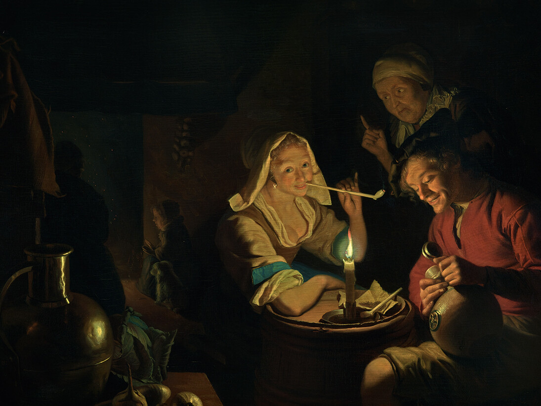 Gogfried Schalcken (1643-1706)
Figures in a Candlelit Interior
Huile sur bois
20,2 x 26 cm
© Hohenbuchau Collection on Permanent Loan
to Liechtenstein. The Princely Collections, Vienna.