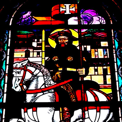 Santiago el Mayor Patrón de Caracas. Vitral de Pierre Lahalle, Catedral
Metropolitana de Caracas