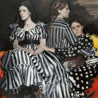 Vanessa Garwood, Fitchers Bird, 2014, Oil on wooden panel, 152 x 122 cm