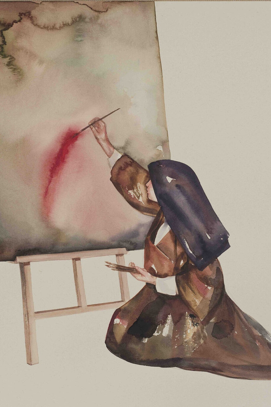 Oda Jaune, Sans titre, 2015, Aquarelle, 45 x 35 cm, Courtesy Galerie Daniel Templon, Paris. Photo B.Huet/Tutti