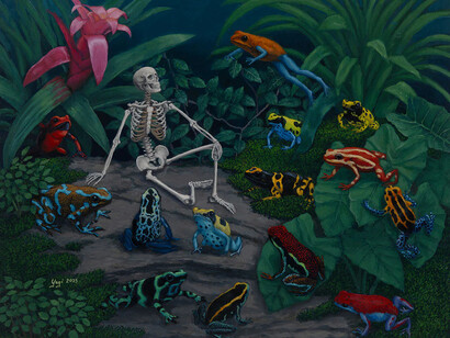 Sandra Yagi, Dart frog convergence. Courtesy of Modern Eden
