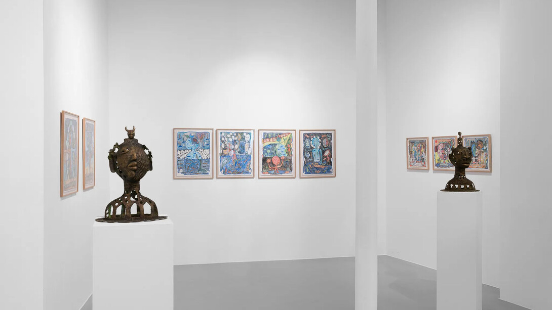 Hervé Yamguen, Nos géographies intimes, vue d'exposition. Avec l'aimable autorisation de la galerie Afikaris