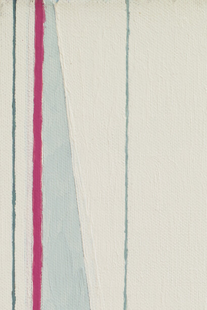 Jiro Takamatsu, 'Space in Two Dimensions
No.1057', 1982. Oil on canvas, 33.3 x 53cm (13 1/8 x
21in), detail. Copyright the Estate of Jiro Takamatsu.
Courtesy the Estate; Stephen Friedman Gallery,
London and Yumiko Chiba Associates, Tokyo.