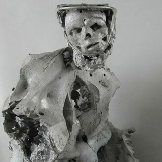 Peter Rogiers, Detail of Wild Boys & Girls, 2013, 178 (h) x 65 x 84 cm, Sculpture: aluminum, Base: wood