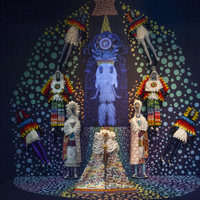 Saya Woolfalk, Installation view, A Cabinet of Anticipation. Photo: Tony Walsh. © Contemporary Arts Center, Cincinnati, OH, 2019.

