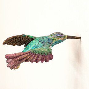 Efrain Almeida, Hummingbirds, 2014 Bronze policromático, 10 peças, 13 x 8 x 12 cm (cada), Ediçăo de 3. Photo: Eduardo Ortega, Cortesia Galeria Fortes Vilaça 