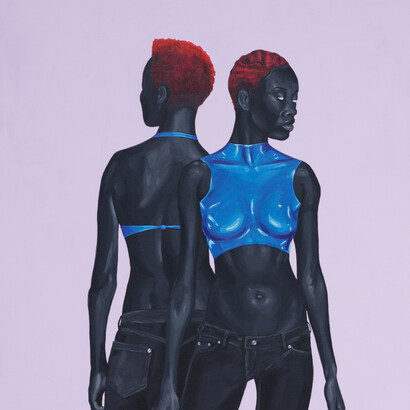 Linnet Rubaya, Someone to watch my back, 2022 acrylic on canvas