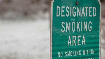 Designated outdoor smoking area