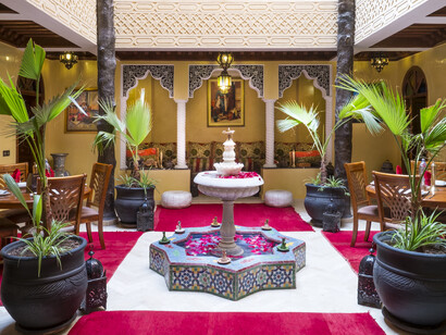 Patio de un riad en Marrakech