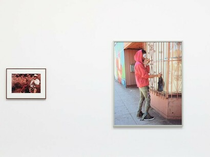 Installation view, artworks from left to right: © Richard Prince, © Jeff Wall,  ph. Lucy Dawkins