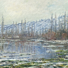 Claude Monet, El deshielo en Vétheuil, 1880, Óleo sobre lienzo. 60 x 100 cm © Museo Nacional Thyssen-Bornemisza, Madrid
