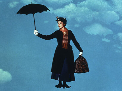 Mary Poppins e l'ombrello/scopa
