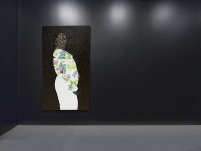 Amoako Boafo, The home I have never had, exhibition view. Courtesy of Mariane Ibrahim Gallery