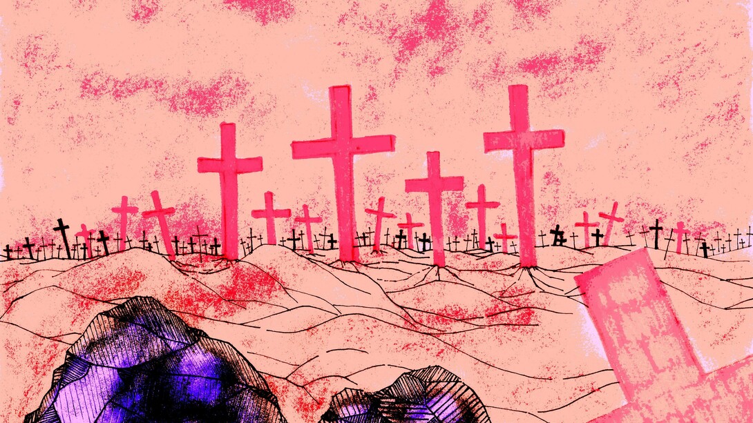 Dibujo en homenaje a todas las mujeres asesinadas y contra el feminicidio