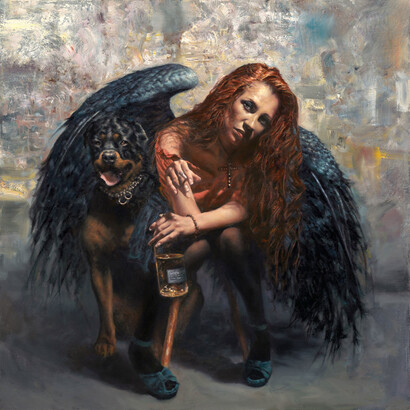 Hamish Blakely, Ol’ Faithful, Original Oil, 87 cm x 87 cm, Also available as a limited edition canvas on board of 9, 86.5 cm x 86.5 cm