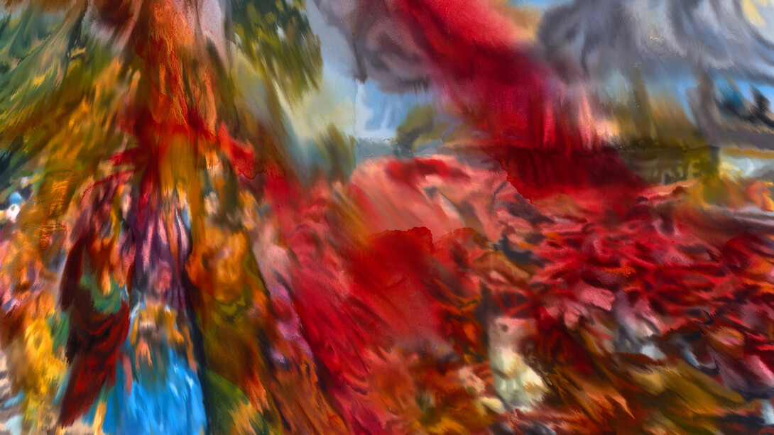 Jorge R. Pombo, Variazione del ‘Passaggio del Mar Rosso’ di Biagio d’Antonio Tucci, 2025. Courtesy of Fabbrica del Vapore