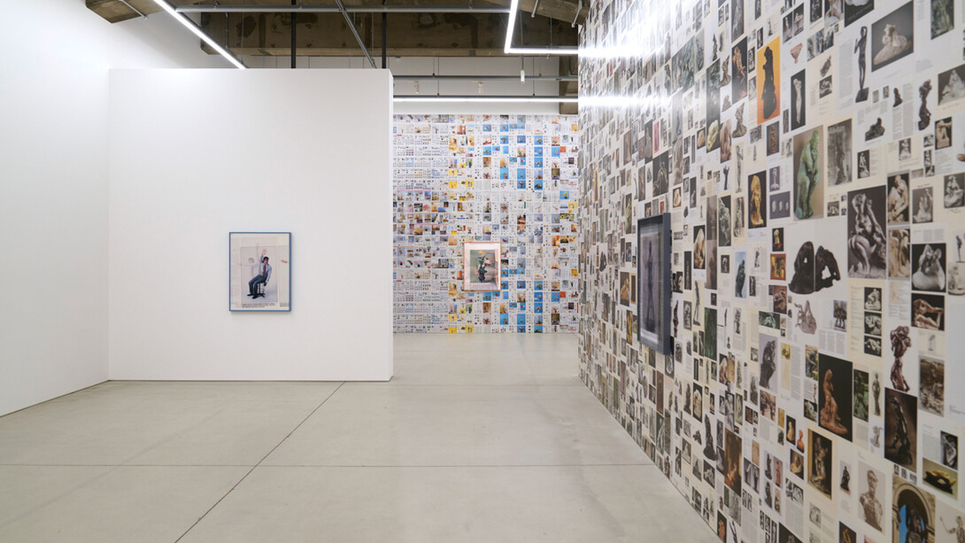 Mungo Thomson, Background materials, exhibition view. Courtesy of MAKI Gallery 