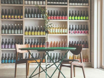 The wine room at Tillingham, UK