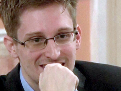 Edward Snowden durante una entrevista
