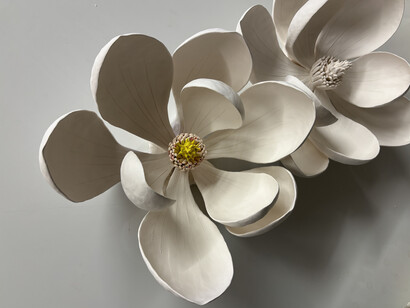 Owen Mann, Magnolia Trio (detail), 2025. Courtesy of Wally Workman Gallery