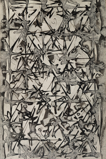 Brion Gysin, Peggy's Window on the Grand Canal, 1962, Work on paper 20 x  13 cm, Photo Jonathan Greet, courtesy October Gallery London