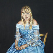Natalka Husar, Commissar’s Daughter, 2007, Oil on rag board, 81 x 102 cm, Collection of McMaster Museum of Art, Gift of the artist
