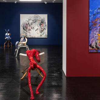 Maggi Hambling und Sarah Lucas, Ooo la la, ausstellungsansicht. Mit freundlicher genehmigung von Contemporary Fine Arts