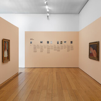 Amedeo Modigliani, Modigliani sottopelle. Quattro capolavori, vista della mostra. Cortesia di Pinacoteca Agnelli