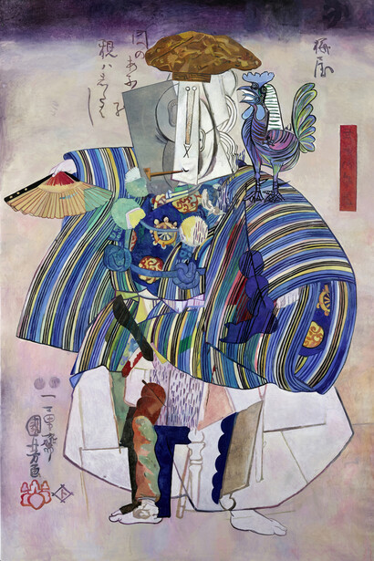 Wolfe von Lenkiewicz, Man with a Pipe, 2015, Oil on canvas, 300 × 200 cm (118.1 x 78.7 in)