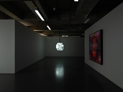 Installation view, Ho Tzu Nyen, ‘The Critical Dictionary of Southeast Asia Volume 8: R for Rhombicuboctahedron’ at Edouard Malingue Gallery, Hong Kong, 2019. Photo: Kwan Sheung Chi. Courtesy of Edouard Malingue Gallery.