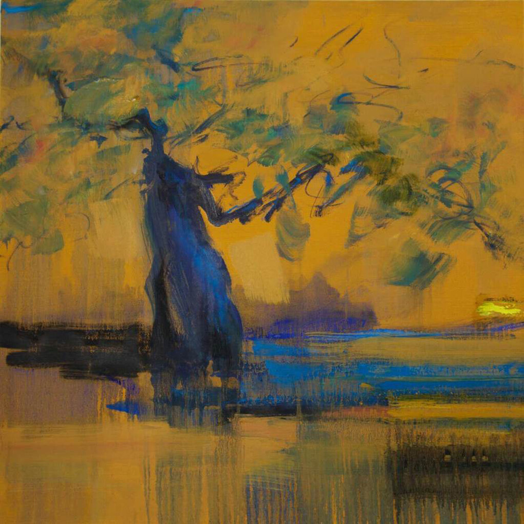 Francisca Lohmann, Parra I, Mixed Media on Canvas, 39" x 39"