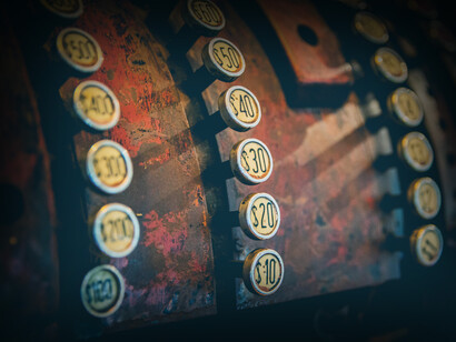 Máquina marcadora de precios antigua