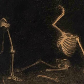 Odilon Redon, The battle of bones (detail), about 1881. Courtesy of J. Paul Getty Museum