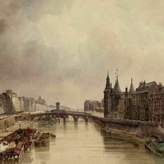 TS Boys, The Quai de la Megisserie the Pont au Change and the Ille de la Cite from the Pont-Neuf, Copyright The Trustees of the British Museum