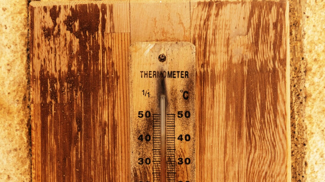 A thermometer with rising temperature