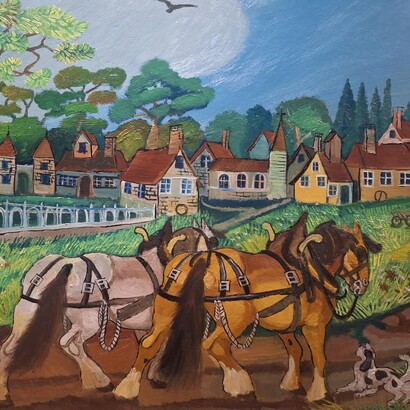 "Ritorno dai campi", dettaglio