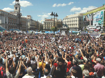 El movimiento de «Indignados» en la Puerta del Sol
