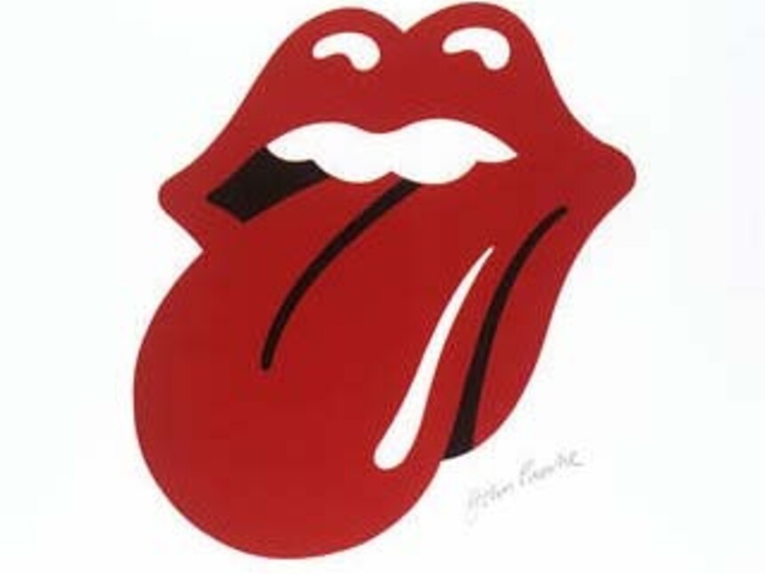 Artwork for the Rolling Stones Hot Licks logo, Jon Pasche, 1970