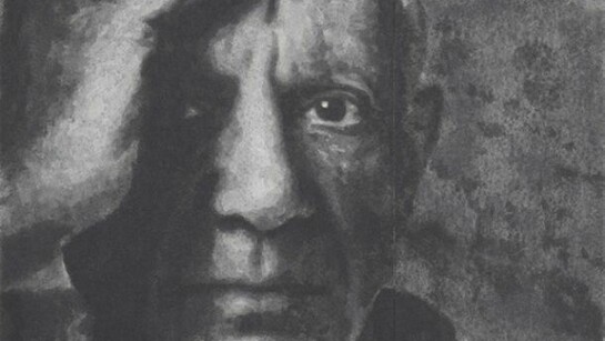 Matthew Darbyshire, Think Different (1990’s),
2014, Hand-painted inkjet inks on fibre, paper and linen, 80 x 90 cm / 35.4 x 31.4 in, courtesy of Herald St, London