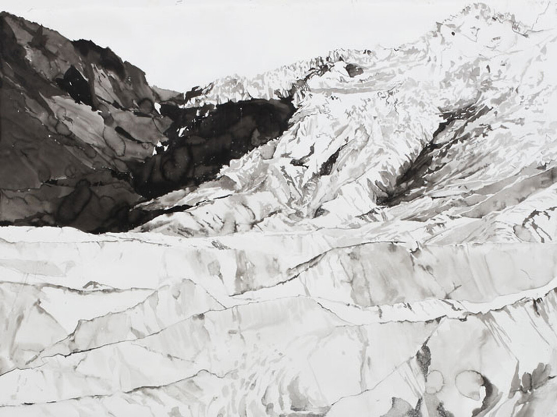 Emma Stibbon, Gerdisbraut 10, Heimaey, 2013, Ink, carbon and volcanic ash,110.5 x 180.5 cm, © Courtesy of the artist and Alan Cristea Gallery