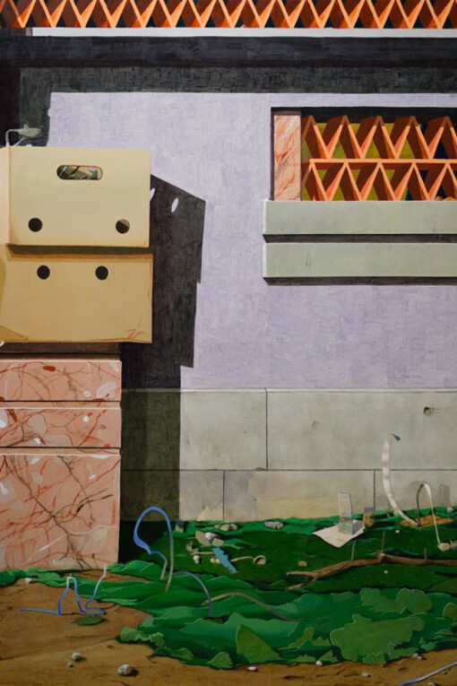 Beco. Passeio de passagem, 2015, Acrílico e óleo, 162x130