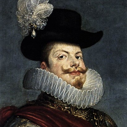 Diego Velázquez, Ritratto di Filippo III a cavallo, particolare della testa, 1635. Museo del Prado, Madrid, Spagna