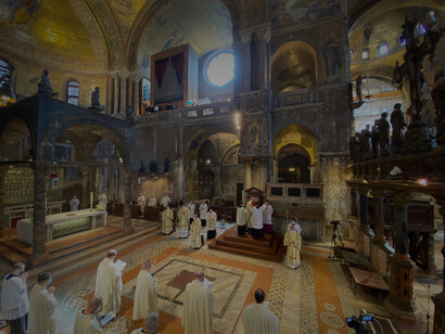 Ceremonia religiosa con motivo del aniversario de Venecia en la Basílica de San Marcos