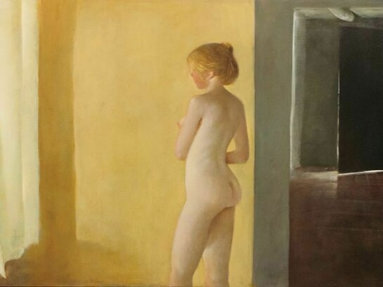 Julio Larraz, Untitled, 1977, oil on canvas, 38 x 54 in. 96.5 x 137.2 cm