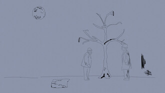 A drawing of Godot, crafted by Chiara Favini