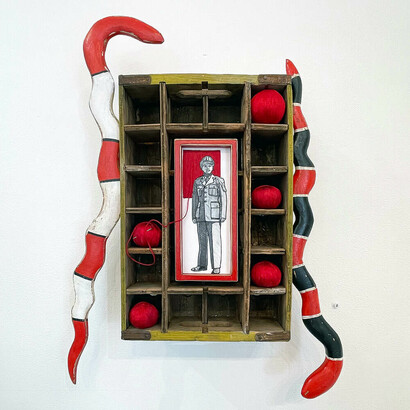 William Rhodes, Walking with snakes, 2025. Courtesy of Transmission Gallery